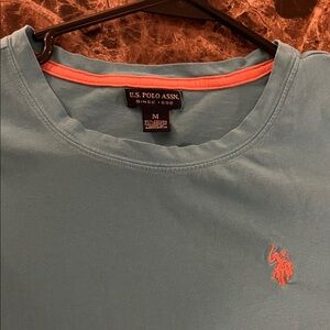 U.S. Polo Assn. Teal and Coral Tee